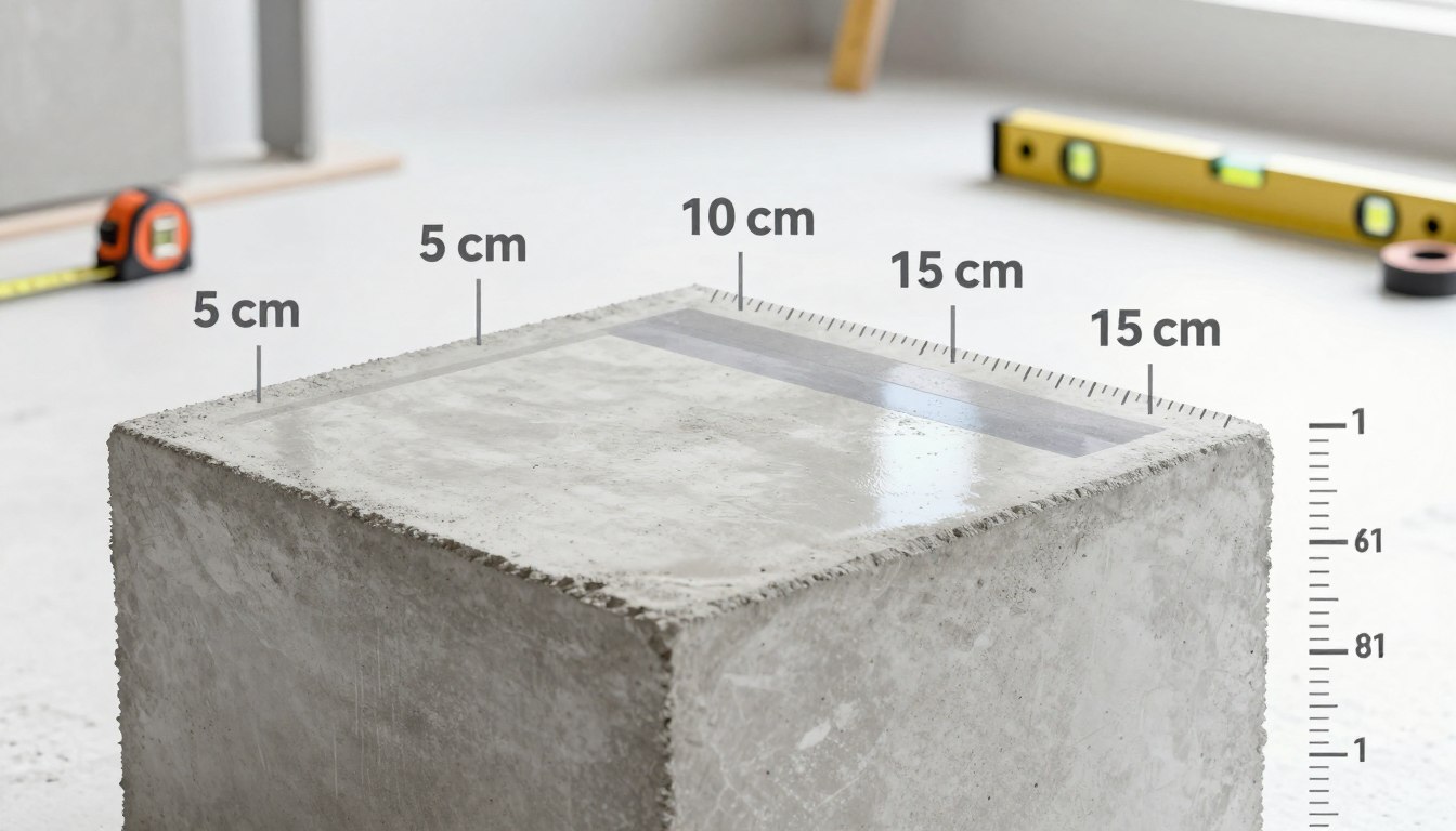 1 kubik betonu – ile to m²