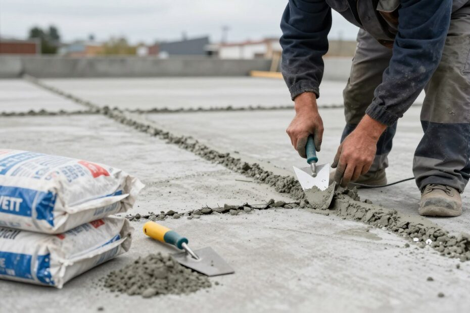Czym uzupełnić ubytki w betonie na zewnątrz