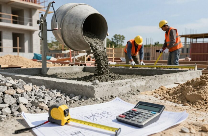 Jak obliczyć beton – wyliczanie ilości mieszanki na fundament, posadzkę i słupki